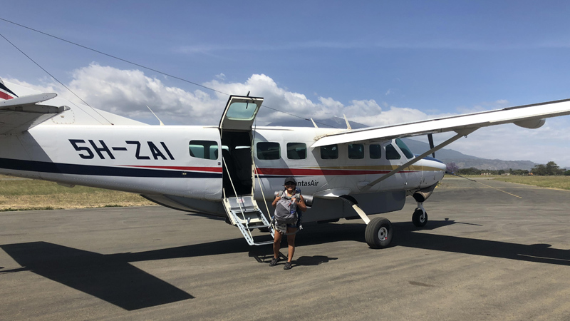 Flying back to Arusha via a local flight