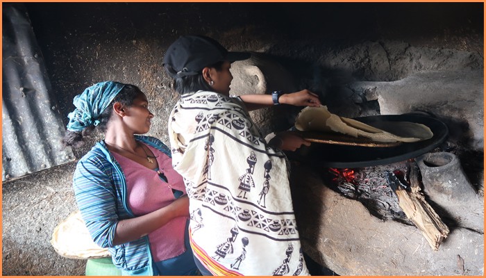 Learn how to make injera bread.whileinafrica